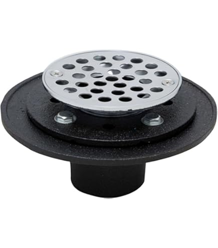 Jones Stephens D60205 2 No-Hub Cast Iron Shower Drain With CP
